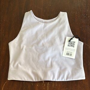Girlfriend Collective Light Purple Crop Top